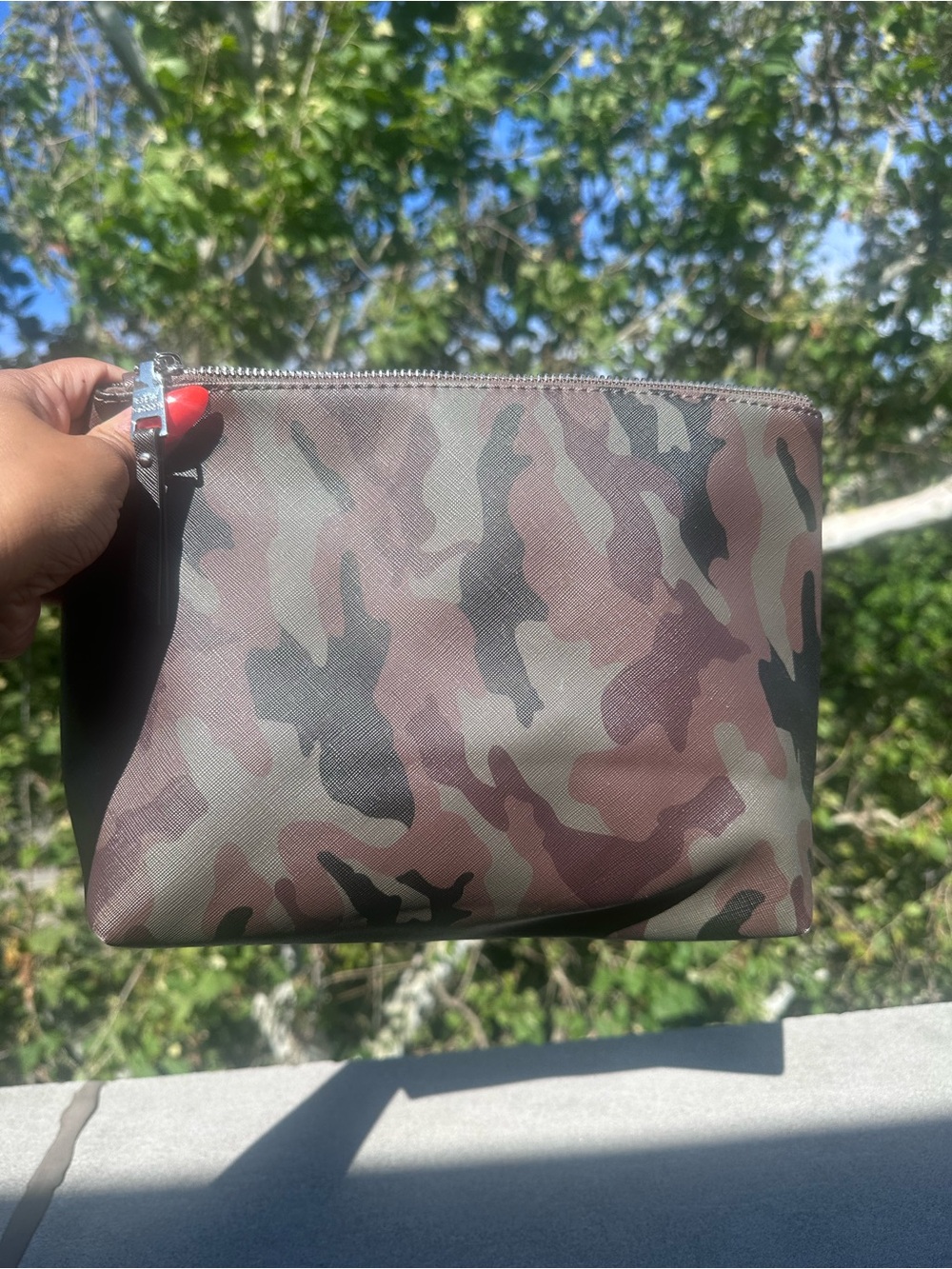 Steve Madden Camouflage Zip Pouch -Clutch & Wristlet